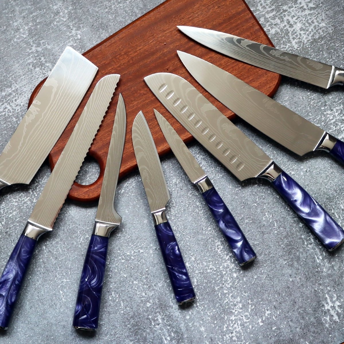 Set Blok Pisau Dapur Profesional 8-Bahagian
