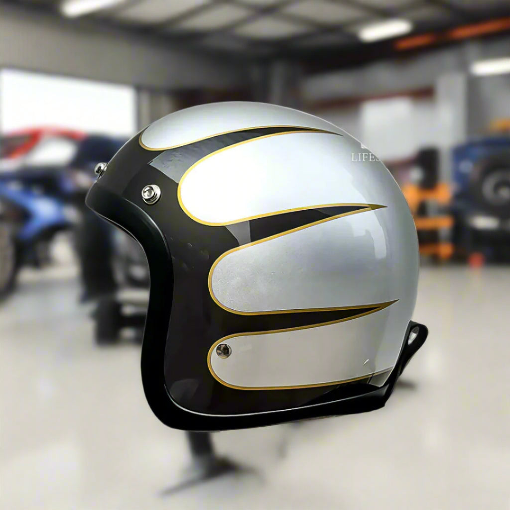 Casque de moto ancien profil bas certifié DOT et ECE