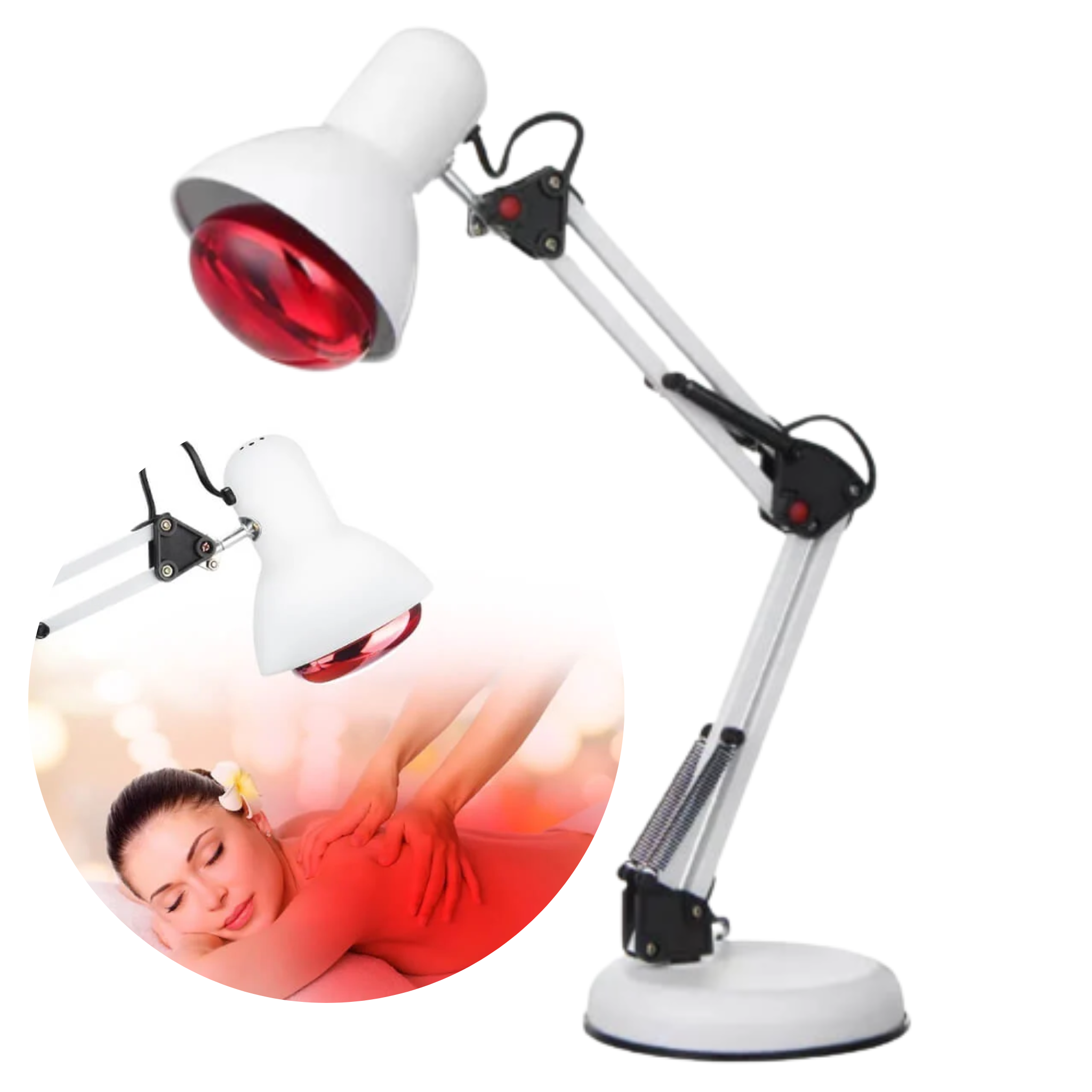 Infrarot-Heizlampe mit Ständer für Rotlichttherapie