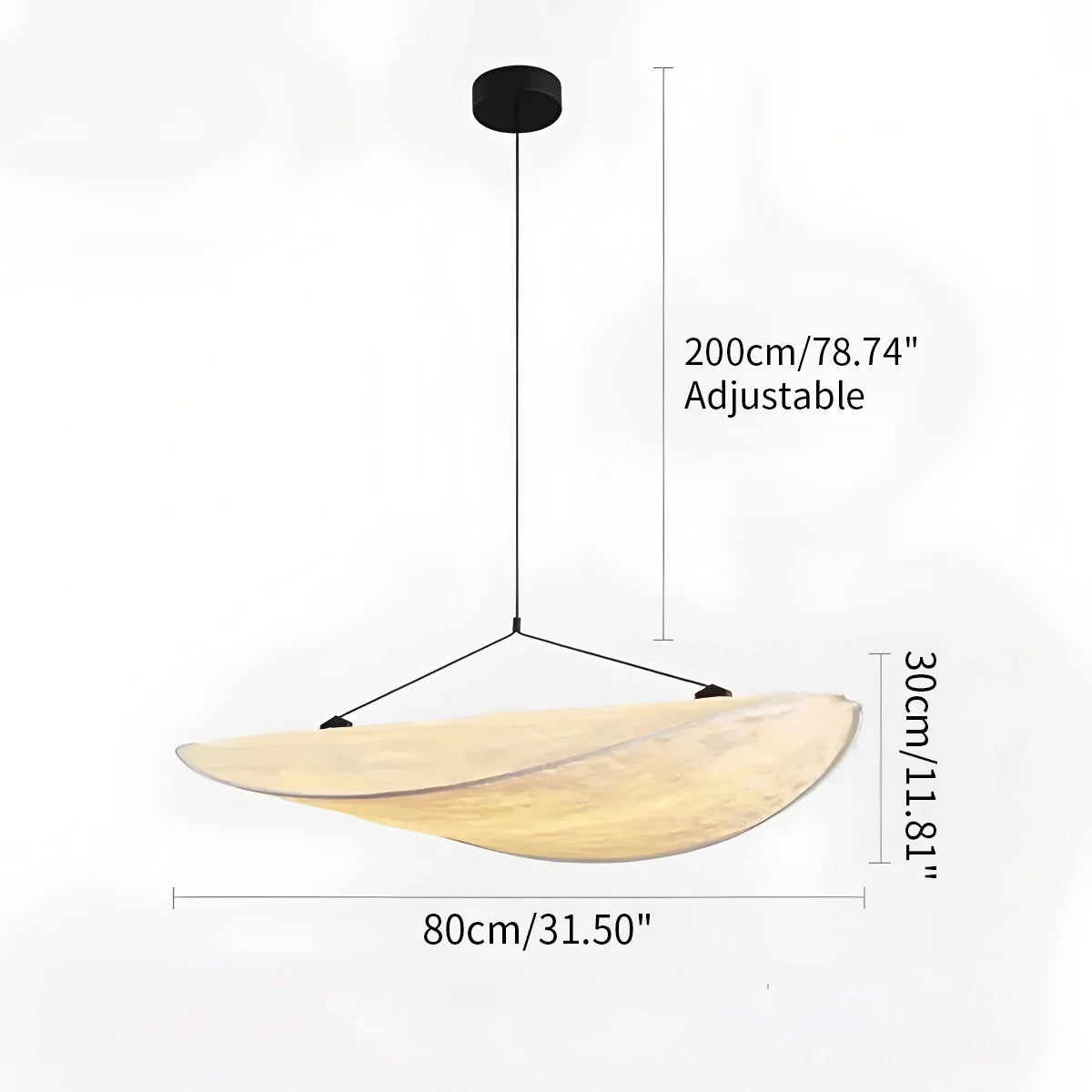 Lampu Gantung Sutera Bentuk Awan Seni Zen untuk Ruang Tamu - Orntli