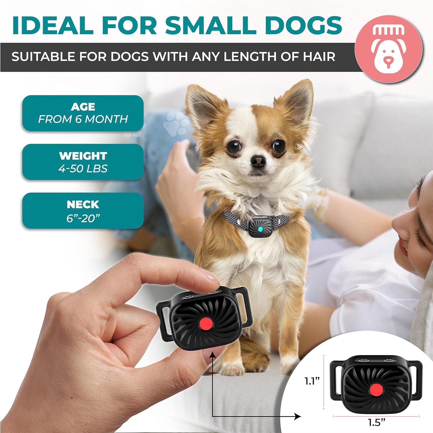 SereneGuard Anti Bark Collar For Small Dogs Official