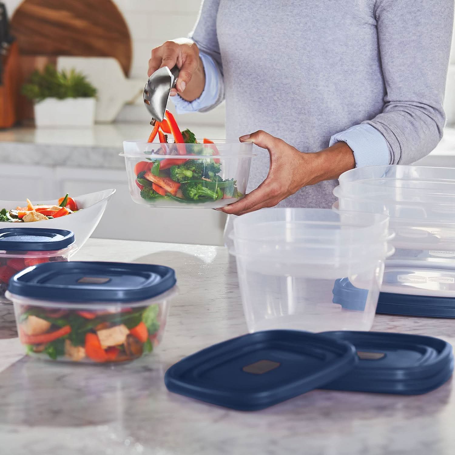 Auslaufsichere, stapelbare Vorratsbehälter für Lebensmittel – für Frische und Meal Prep