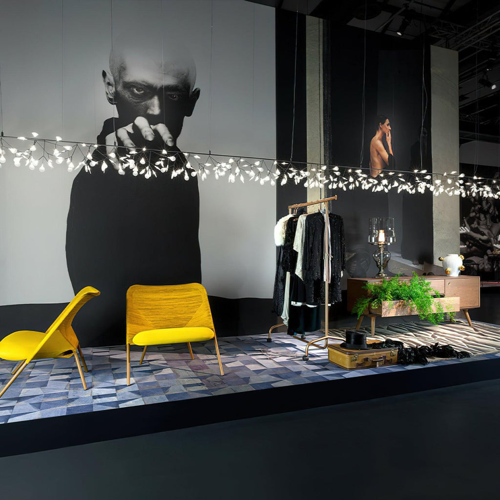 Lustra lang lineær LED-pendellampe - kunstnerisk grendesign, moderne belysning