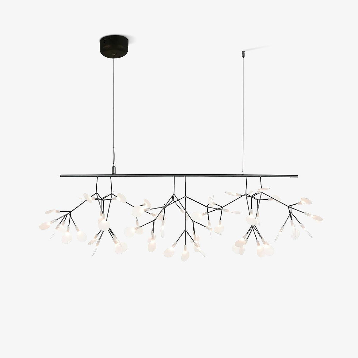 Lustra lang lineær LED-pendellampe - kunstnerisk grendesign, moderne belysning