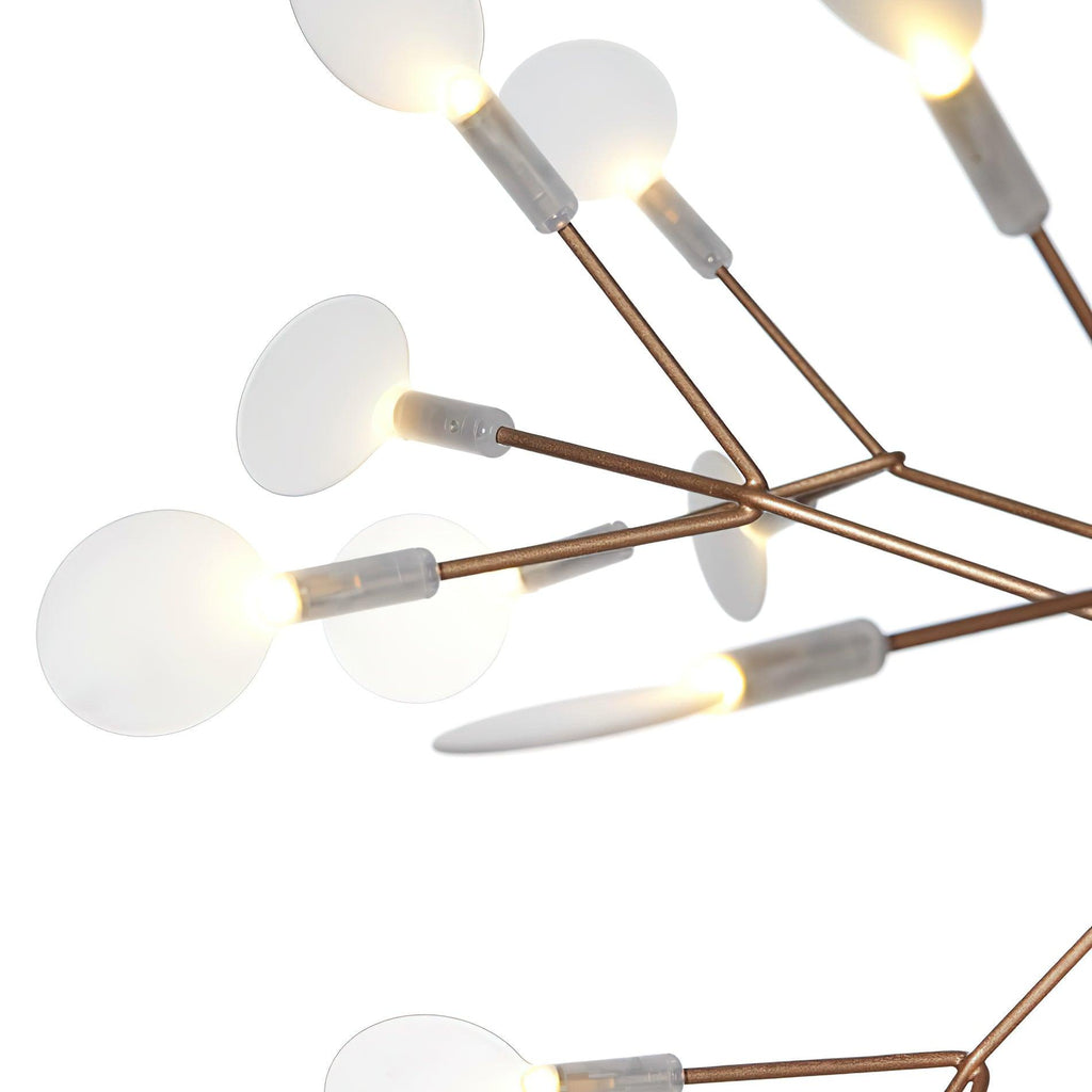 Lustra lang lineær LED-pendellampe - kunstnerisk grendesign, moderne belysning