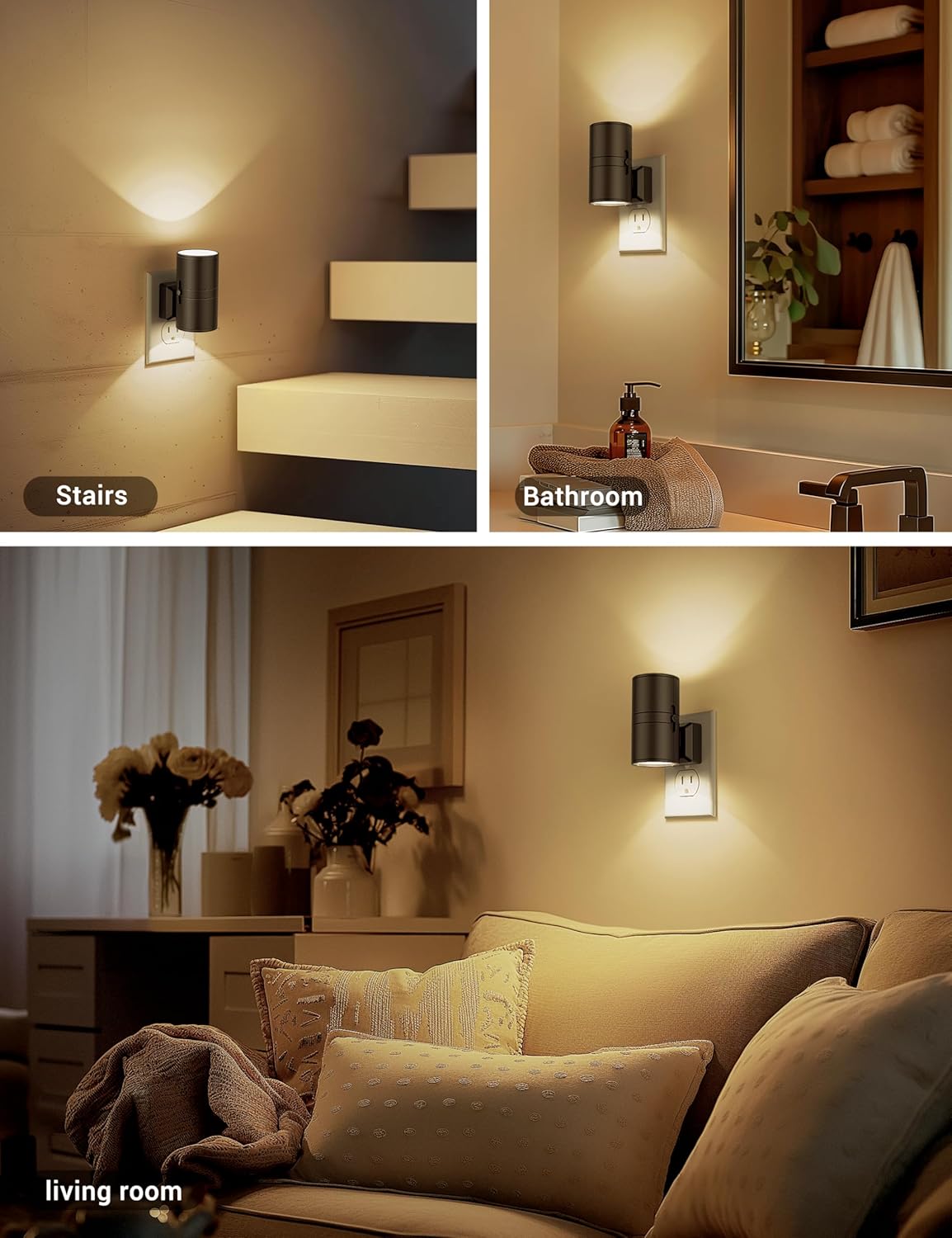 NightNova – Luz nocturna LED regulable con sensor crepuscular automático para una funcionalidad elegante