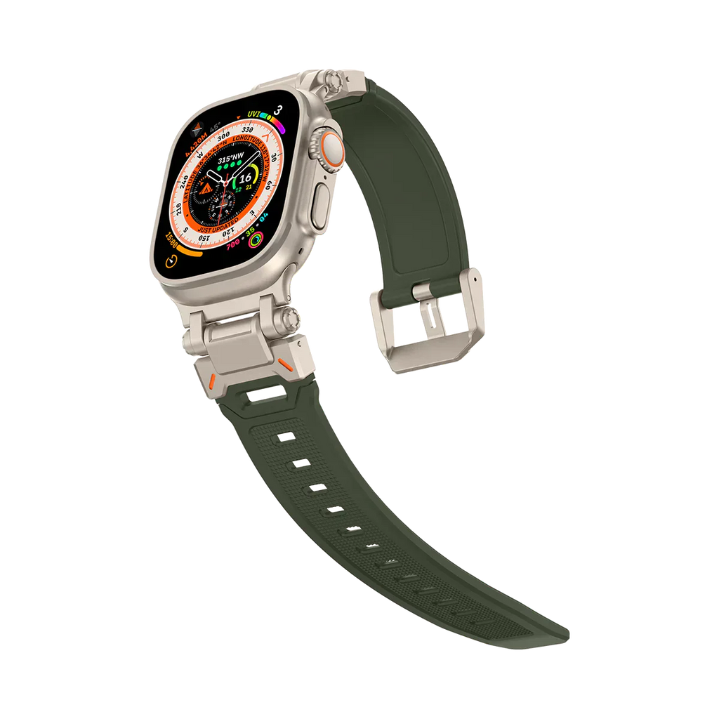 Új titán fém fej szilikon szíj Apple Watch-hoz