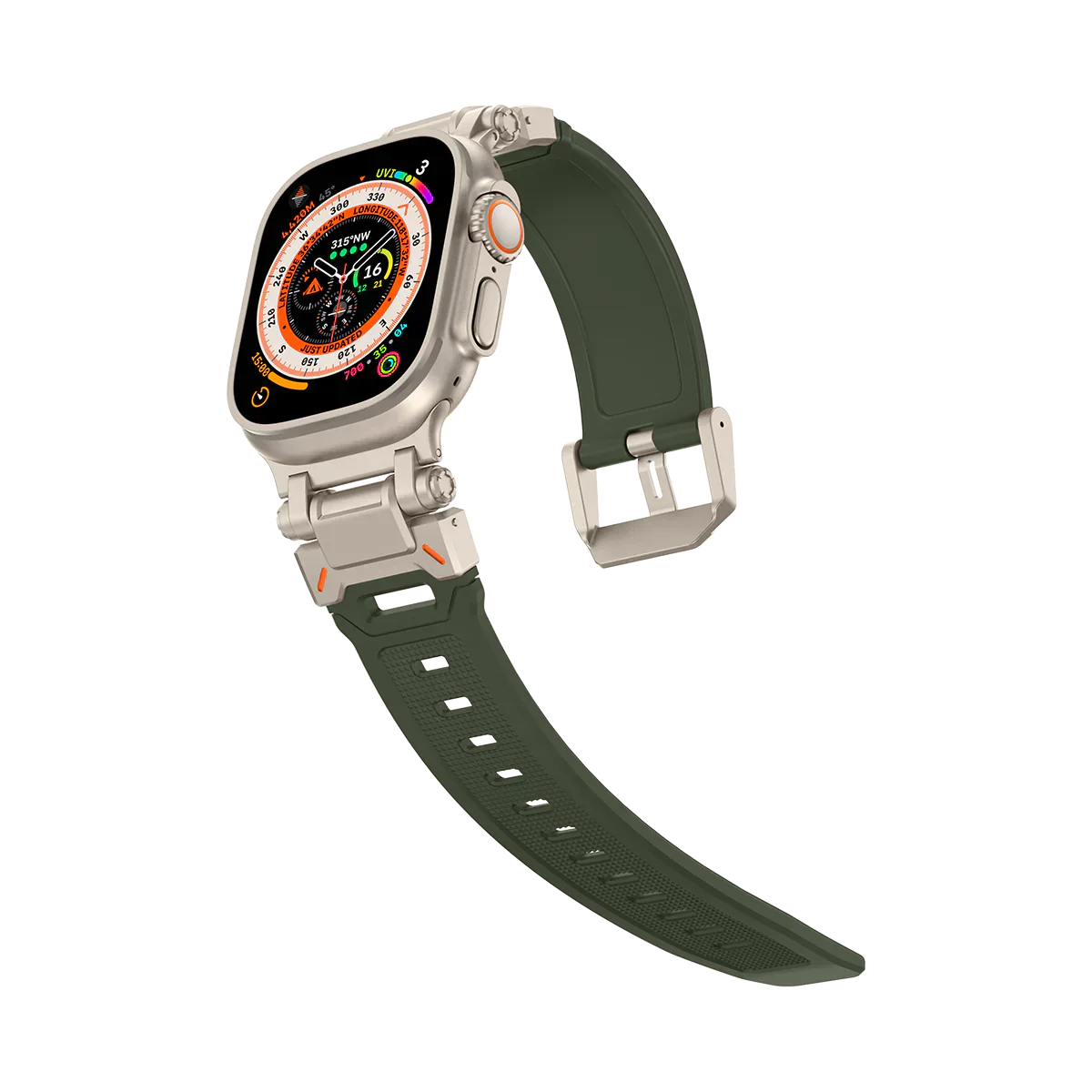 Új titán fém fej szilikon szíj Apple Watch-hoz