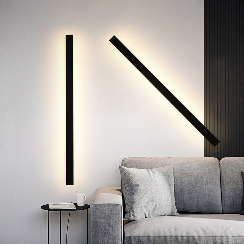 Moderní designové nástěnné LED lampy z černého kovu na zahradu a do chodby
