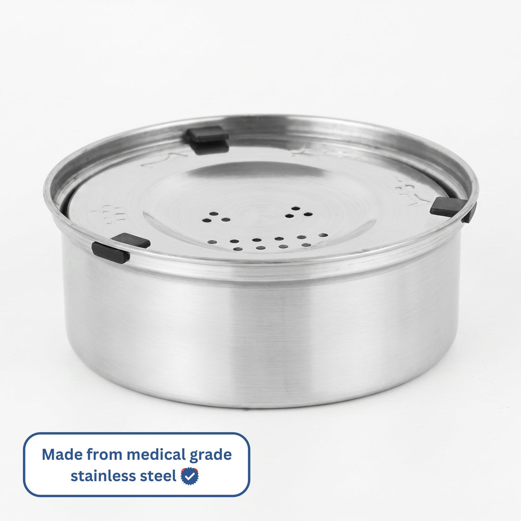 Anti-Spill Dog Water Bowl – Floating Disc, Stainless Steel, Non-Slip, 1 L & 3 L