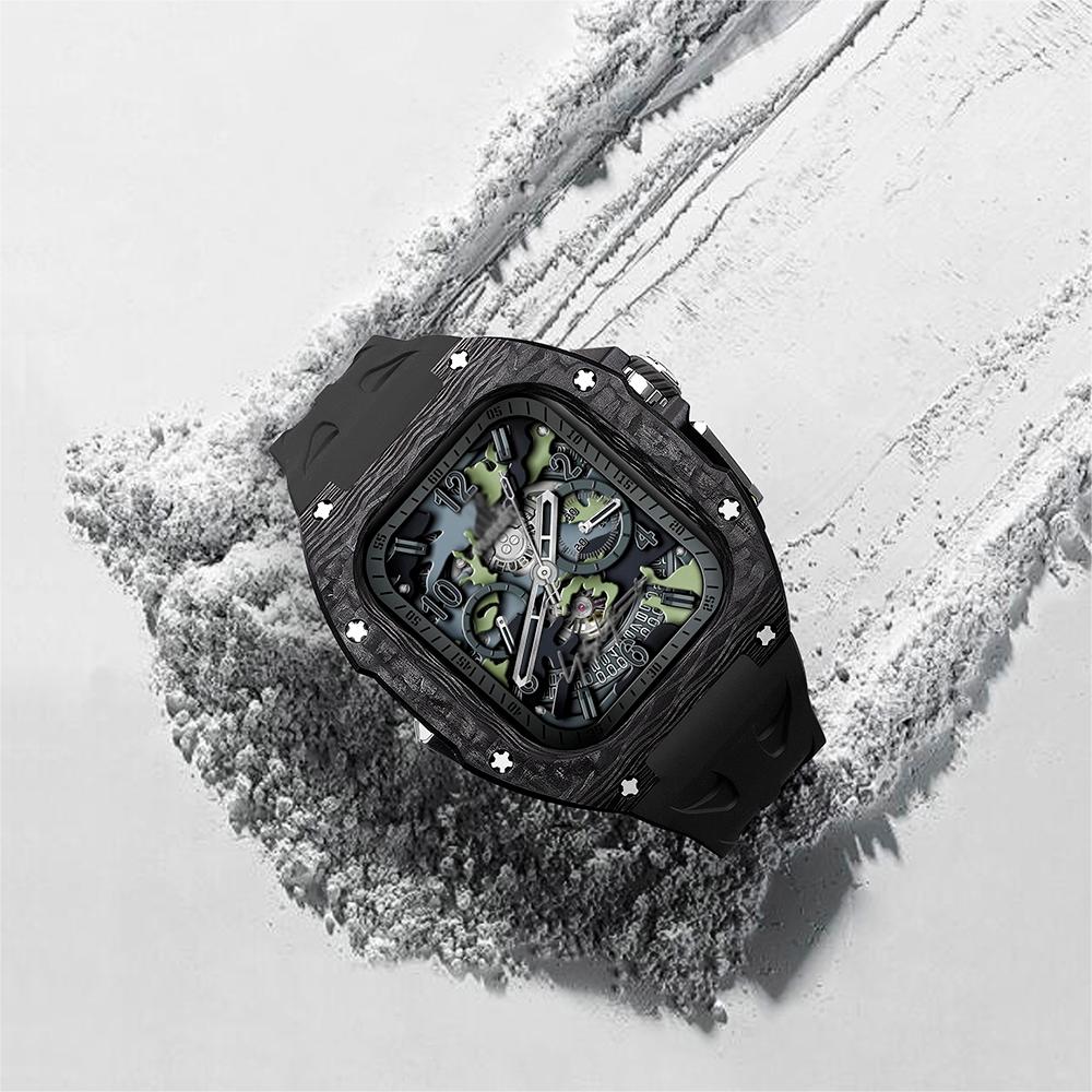 Kit de rénovation boîtier en fibre de carbone RM7006 pour Apple Watch Ultra