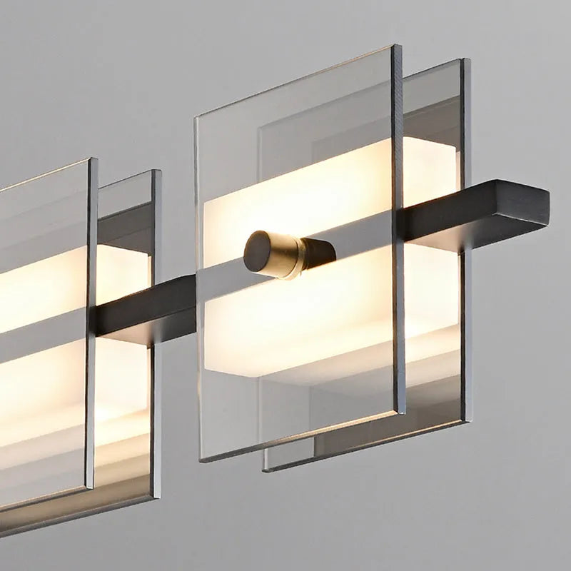 Arisha pendellampe i kobber/glas — moderne nordisk lineært design, messing/sort