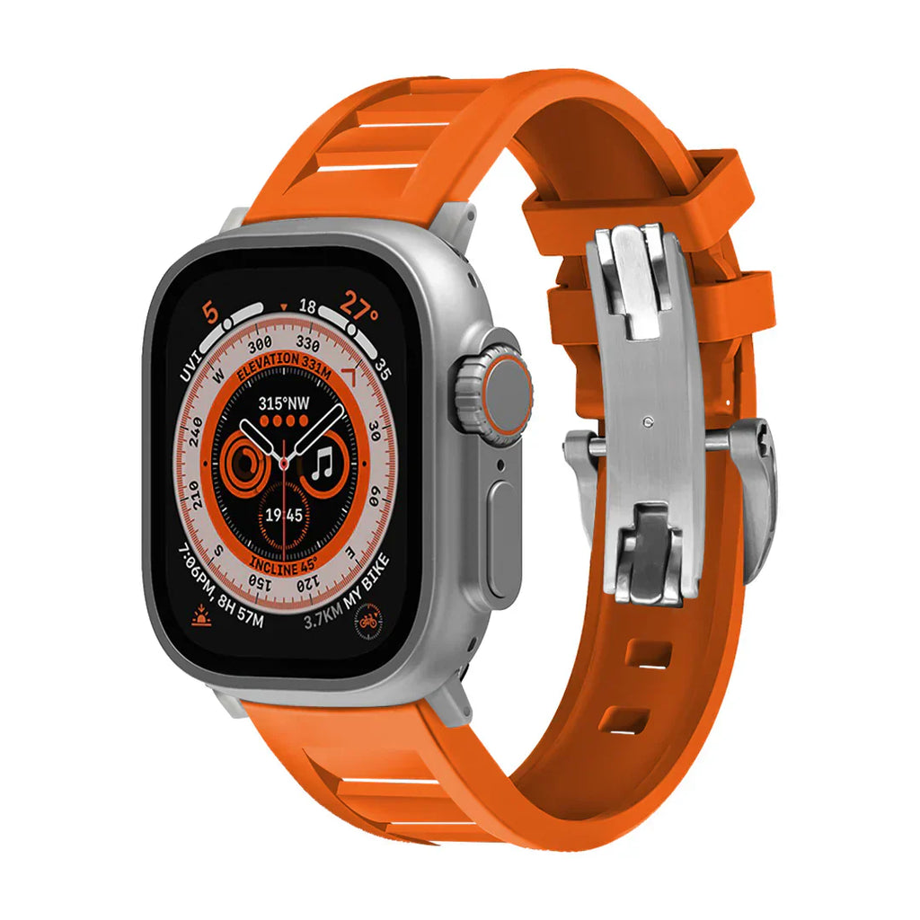Correa con hebilla de mariposa FKM para Apple Watch