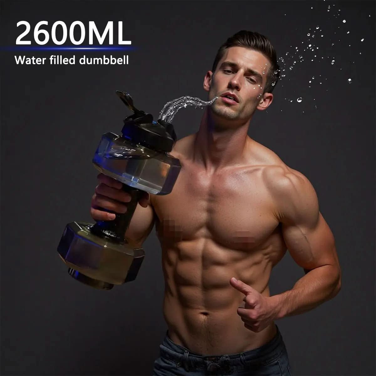 FlexDumbbell-Wasserflasche 550ml – 2-in-1-Fitnessbegleiter für Fitnessstudio-Besucher
