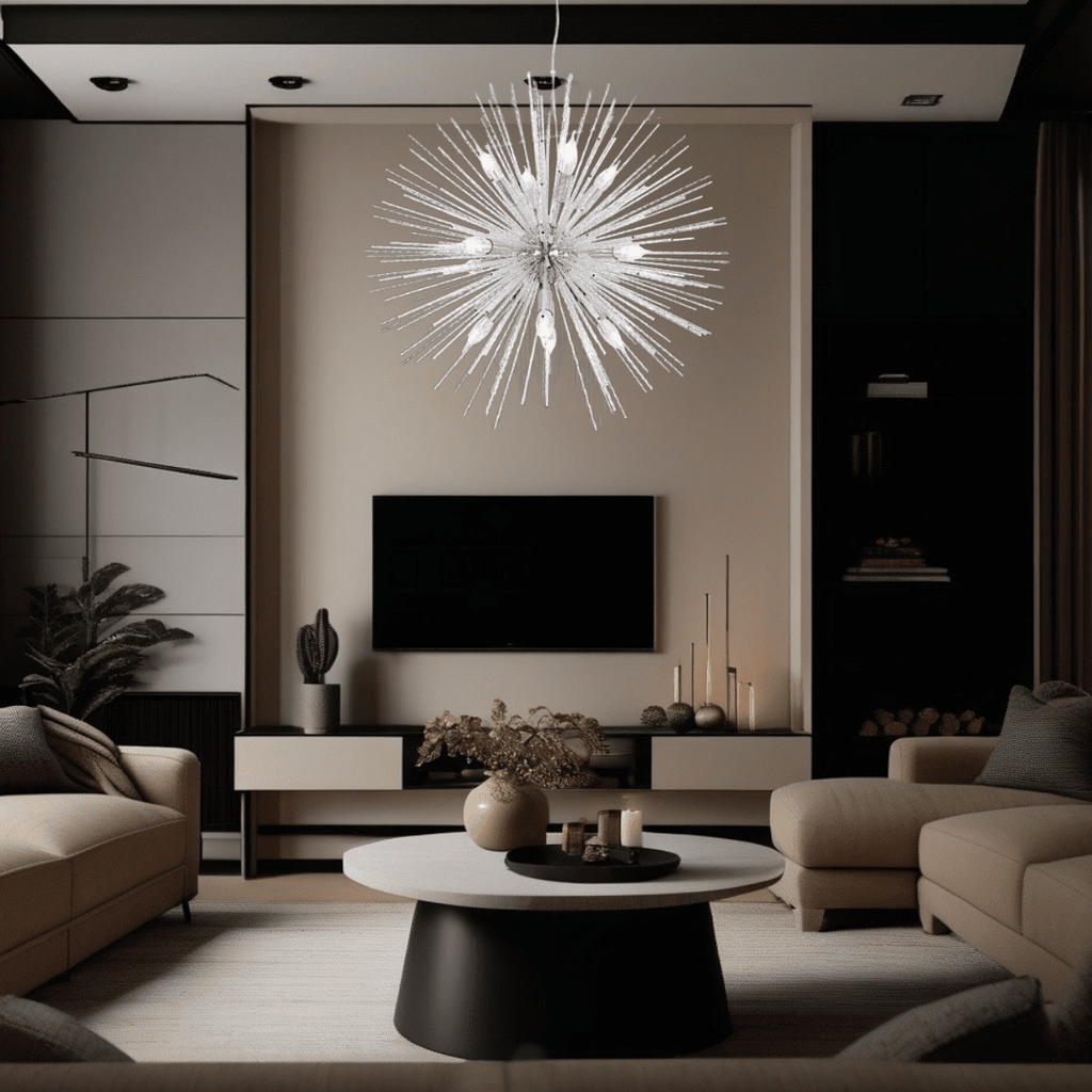 Lampadario a sospensione postmoderno a forma di fuoco d'artificio