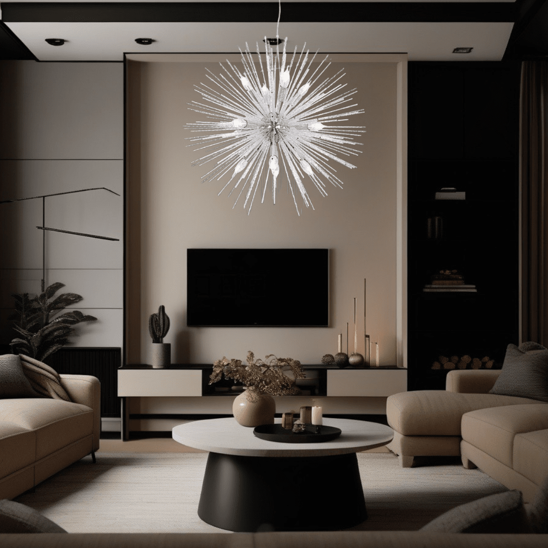 Lampadario a sospensione postmoderno a forma di fuoco d'artificio