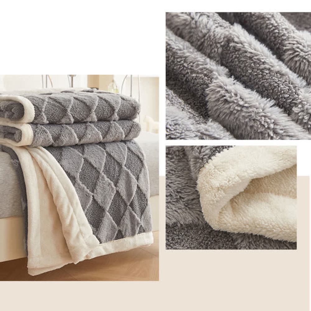 Coperta Comfort con Morbido Motivo a Diamante