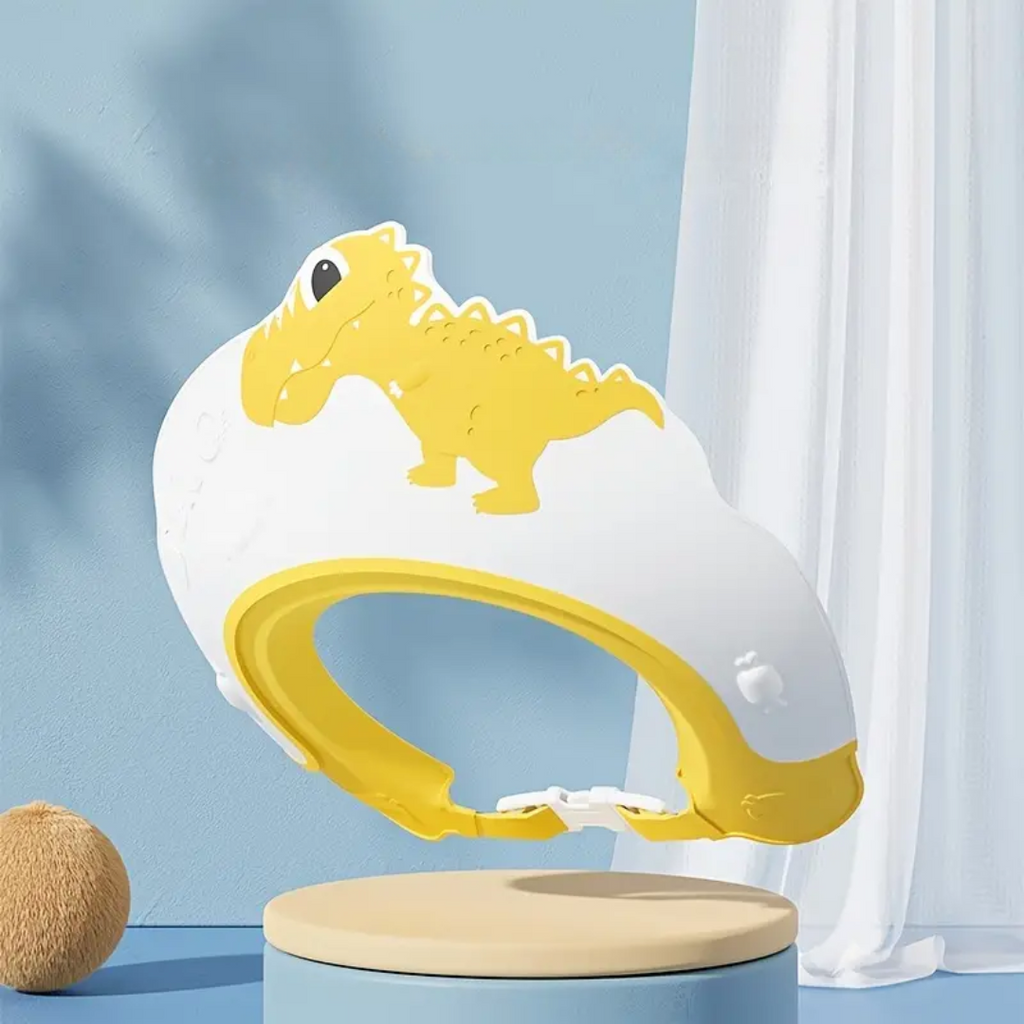 SplashSafe Dino | Badehette som beskytter mot vann og sjampo