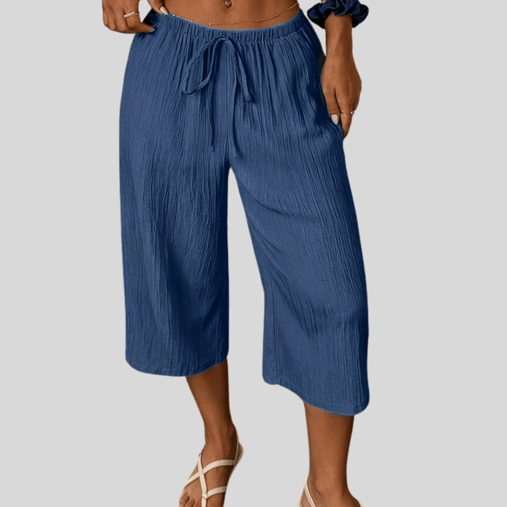 Pantalon Capri large décontracté