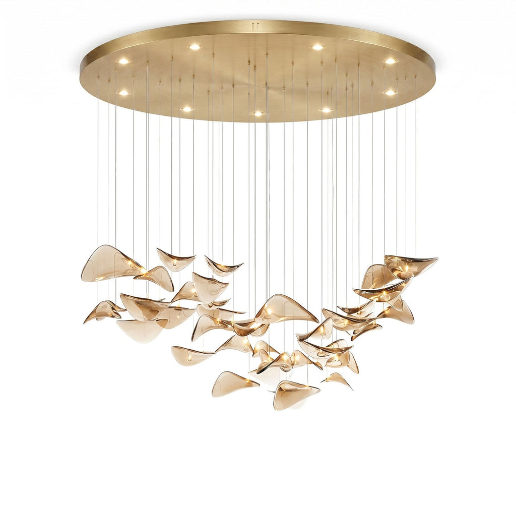 Wave Floating Leaf Chandelier - Vakkerlight