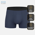 Férfi nedvszívó, szivárgásmentes boxeralsó – mosható, újrahasználható, S–8XL