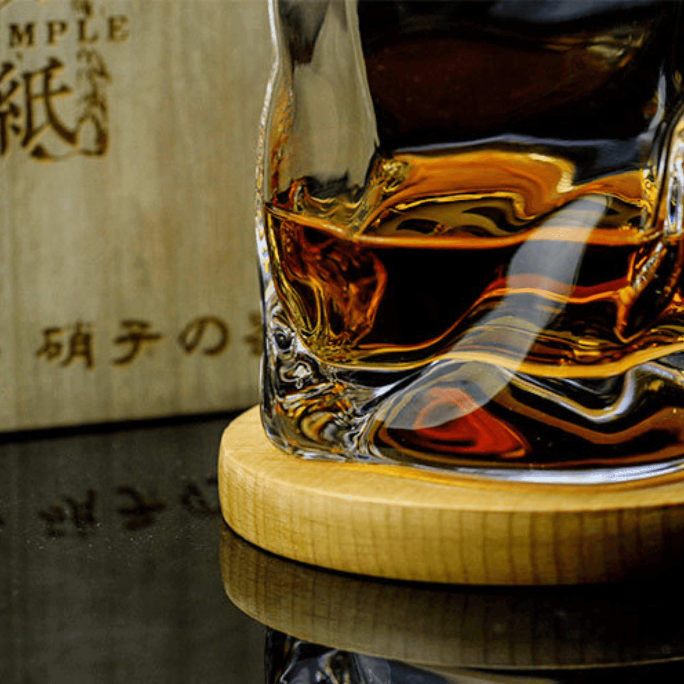 Japán Edo Kiriko gyűrött testű whisky pohár