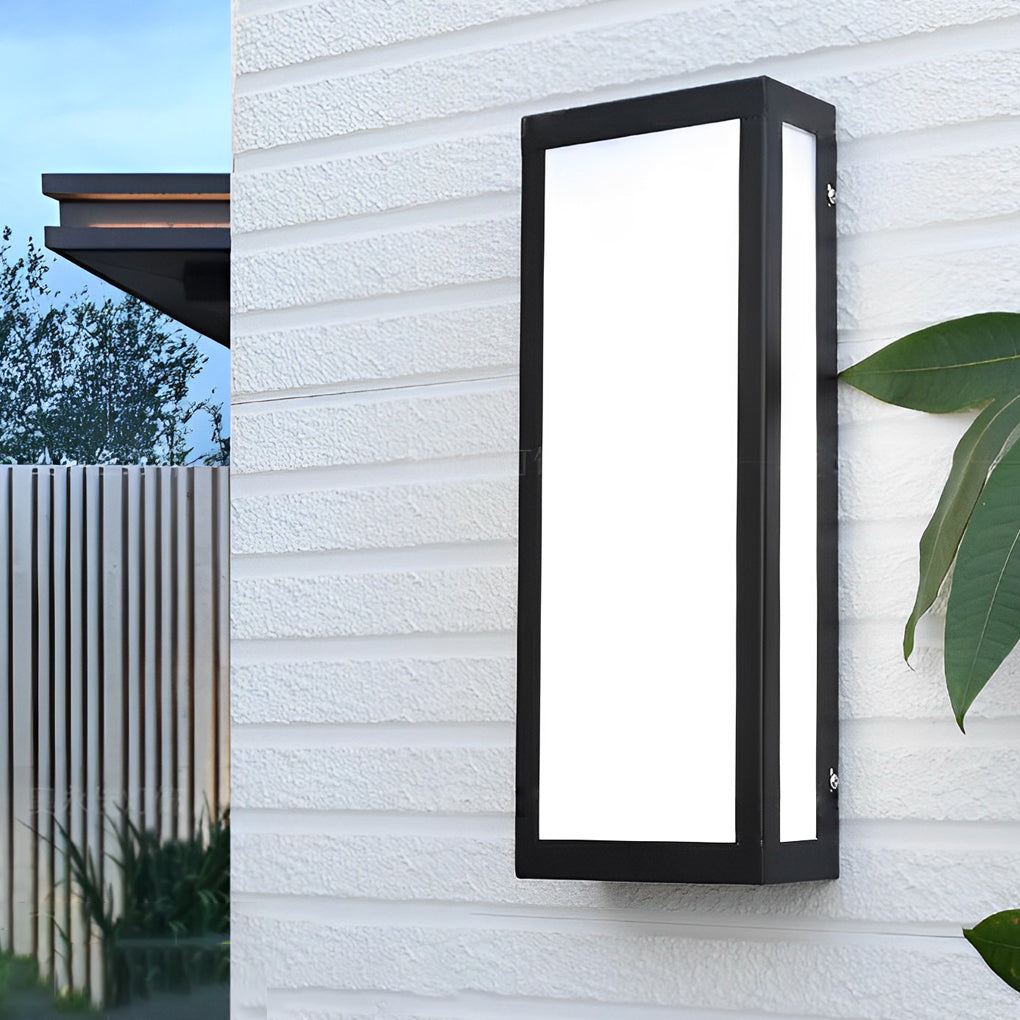 Obdélníkové nástěnné LED svítidlo Wealy — moderní venkovní design