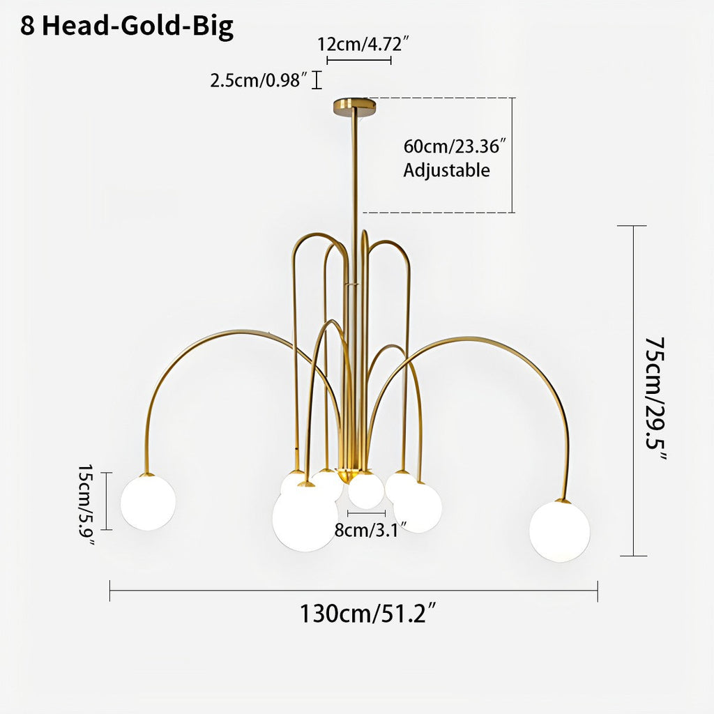 Avi Doppelglas-Kronleuchter - Orntli