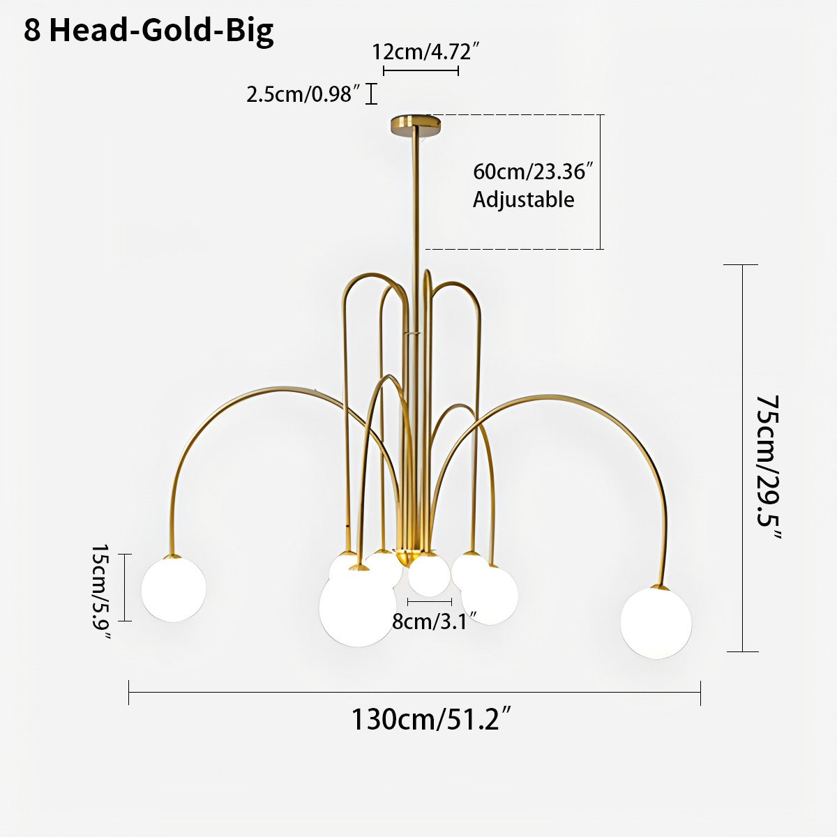 Avi Doppelglas-Kronleuchter - Orntli