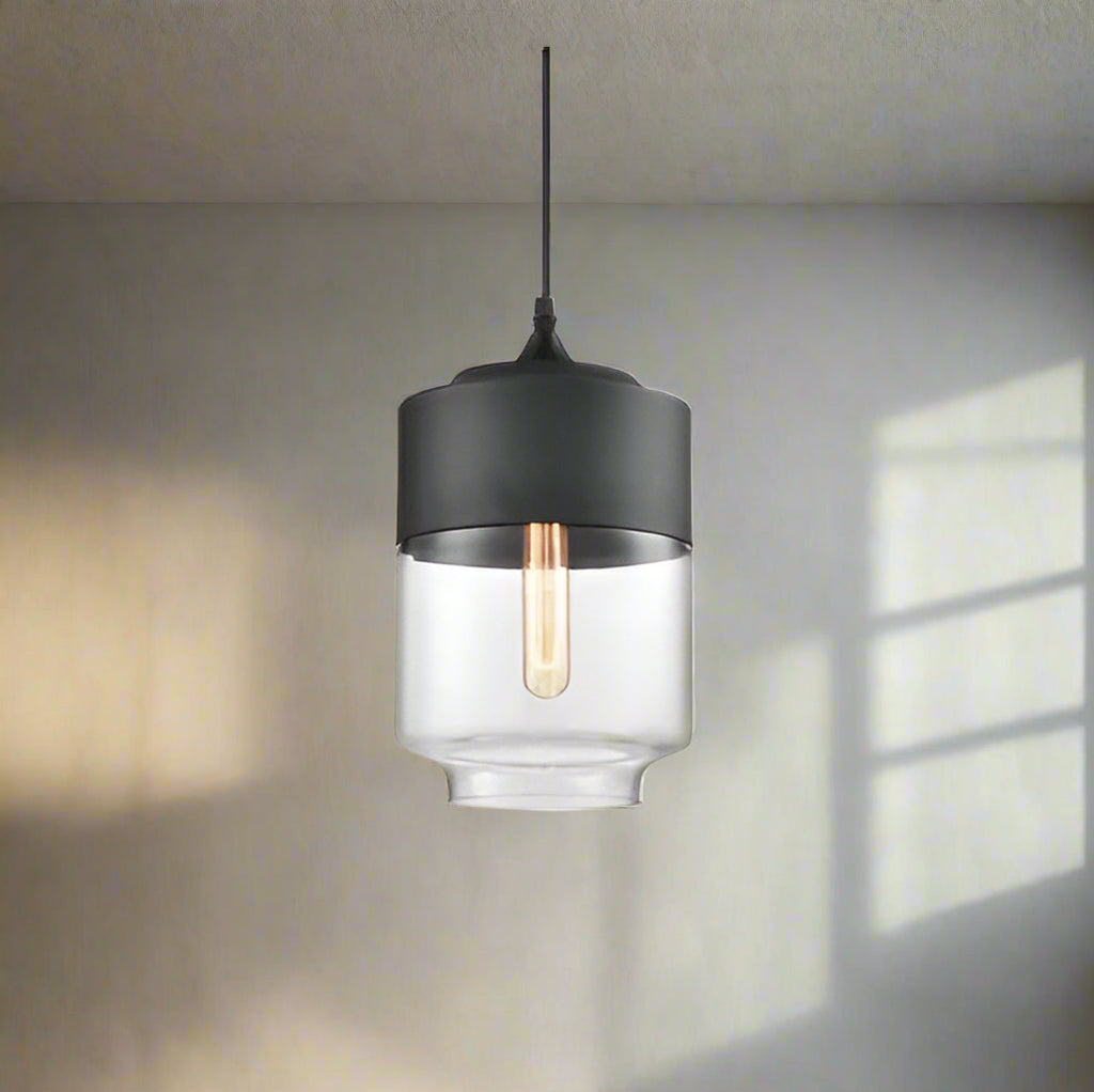 Lucevia | Luxurious Glass and Wood Pendant Light | Orntli