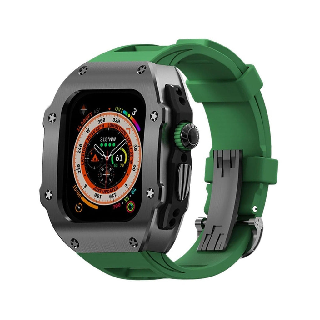 RM Vanguard Serie - Fluorkautschukband Edelstahlgehäuse für Apple Watch Ultra
