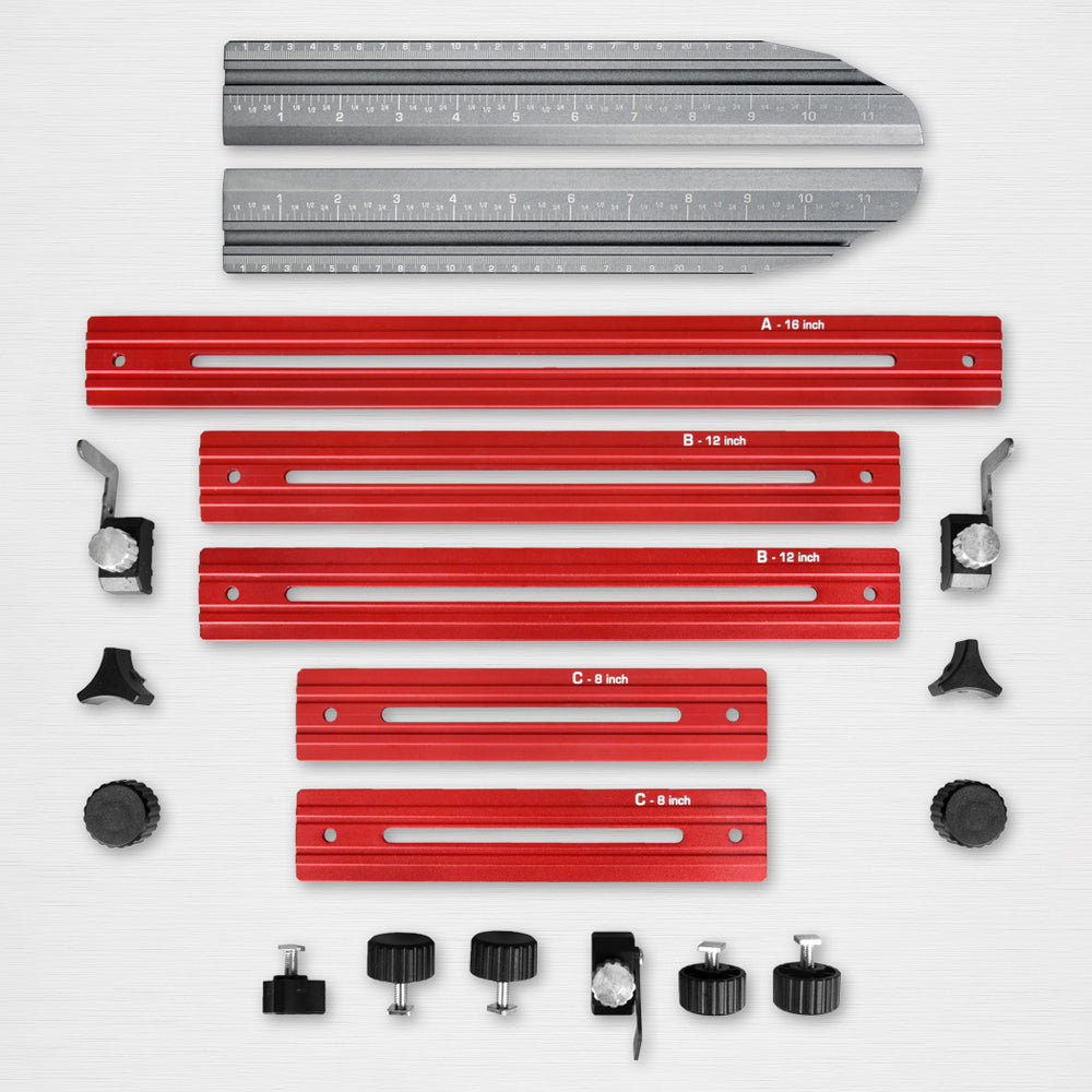 Șablon pentru treptele scărilor – Unghi reglabil, aliaj de aluminiu, lungime extensibilă