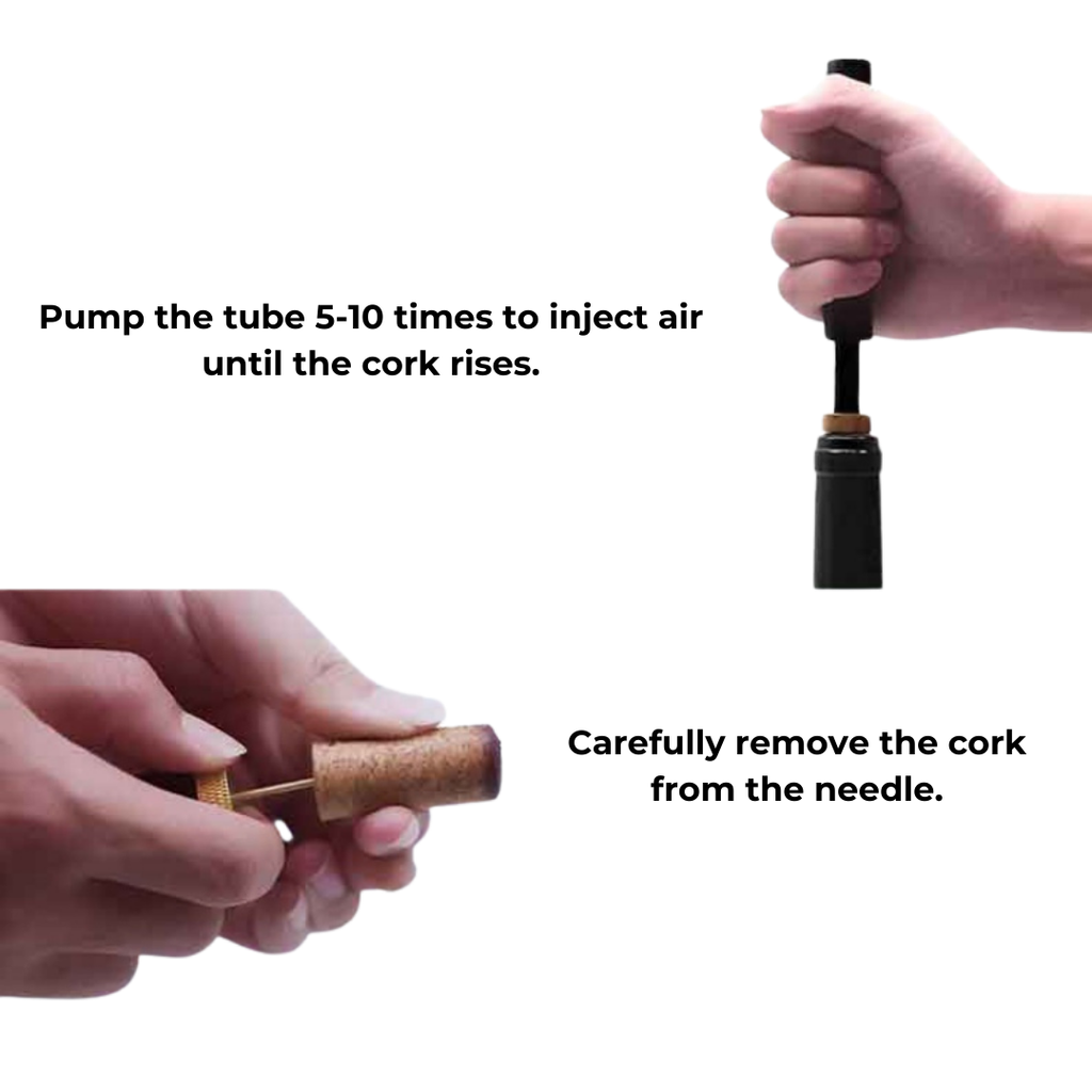 VinoPulse lufttryks vinåbner i rustfrit stål med ergonomisk design
