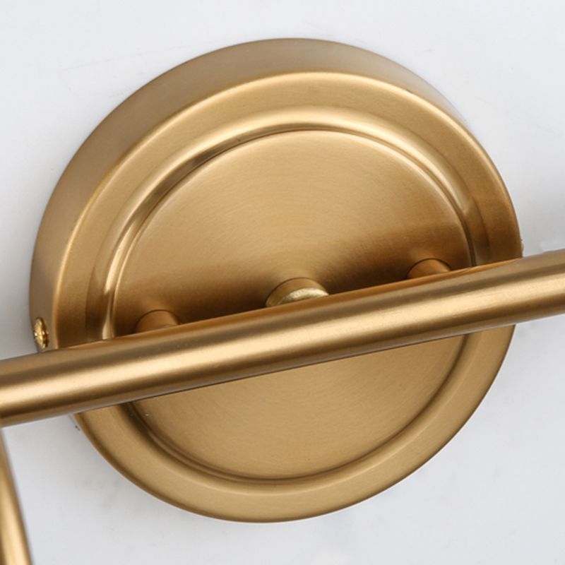 Tiffany Vintage Round Arc Vanity Wall Lamp — Gold, IP44 Rated, Hardwired