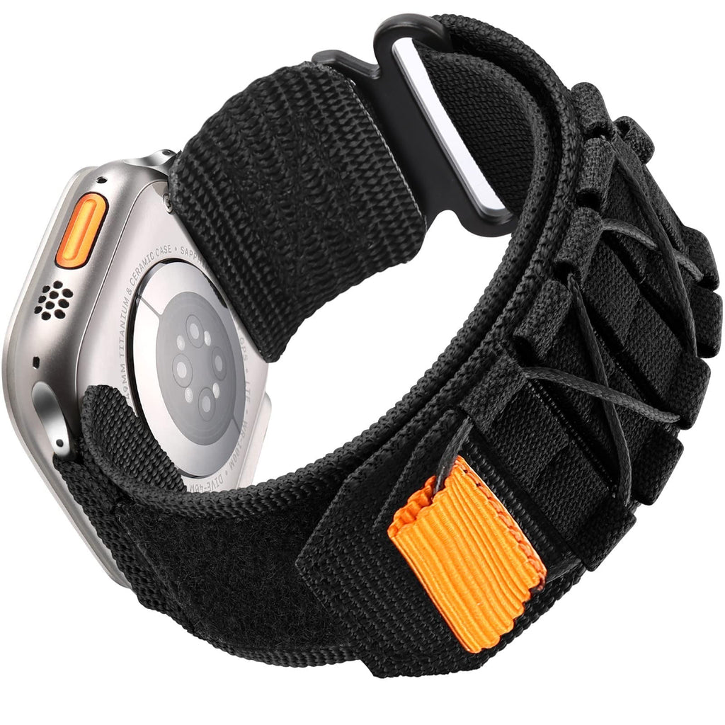 Apple Watch için Naylon Kanvas Döngü Cırt Cırtlı Kayış