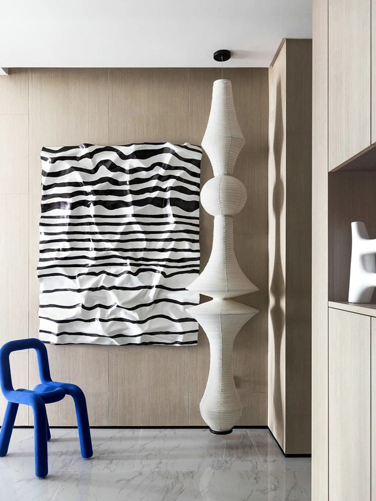 Nova Skulpturale Hängelampen mit japanischer minimalistischer Geometrie