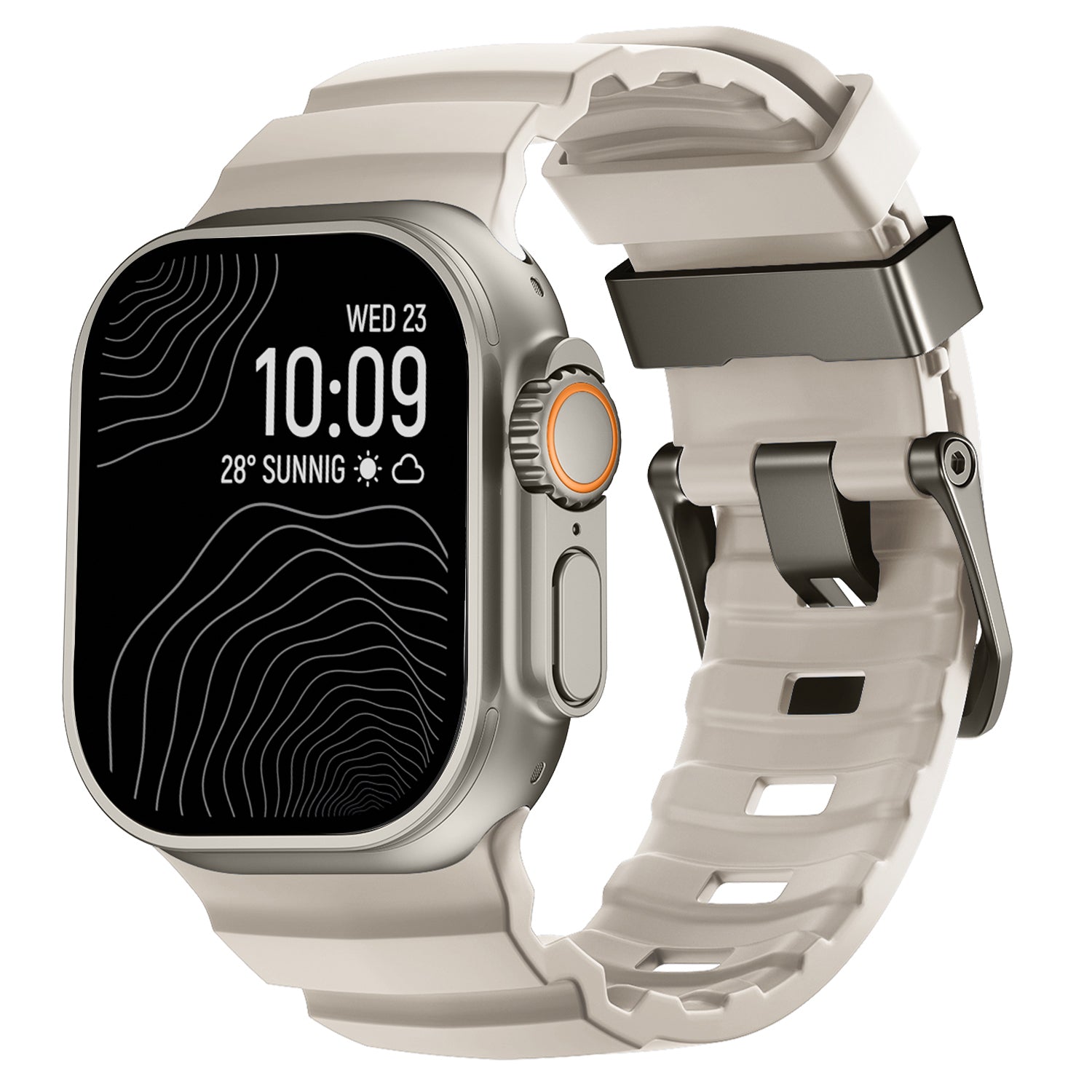 户外运动硅胶表带，适用于苹果手表