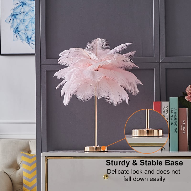 Aurelia Deco Fjäder Guld Bordslampa i Vintage Glam