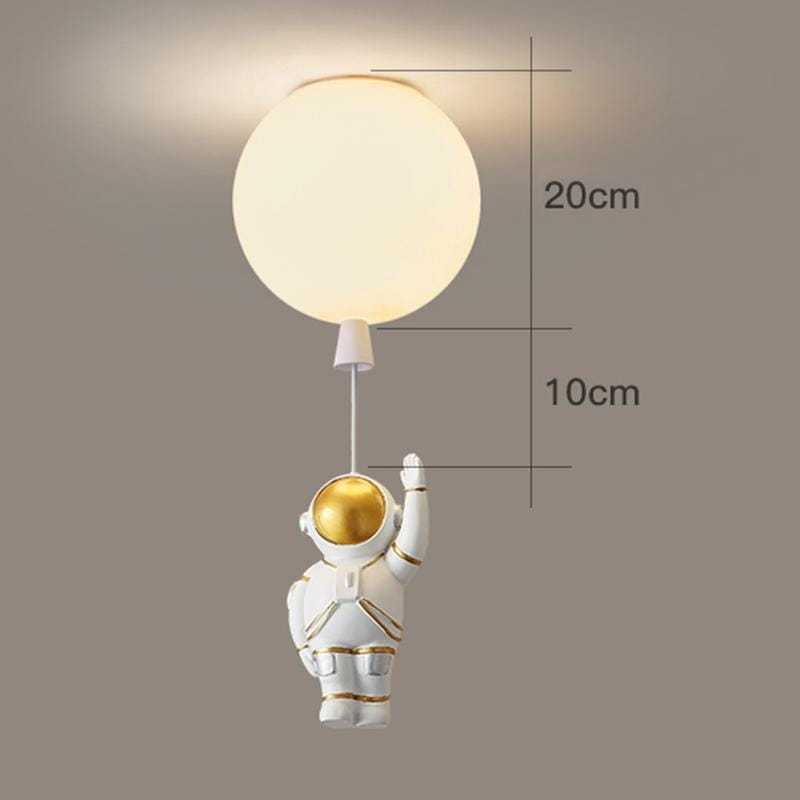 Aria Astronauten-Ballon-Deckenleuchte zur Aufputzmontage - warmes LED-Licht, 20/25/30/35 cm