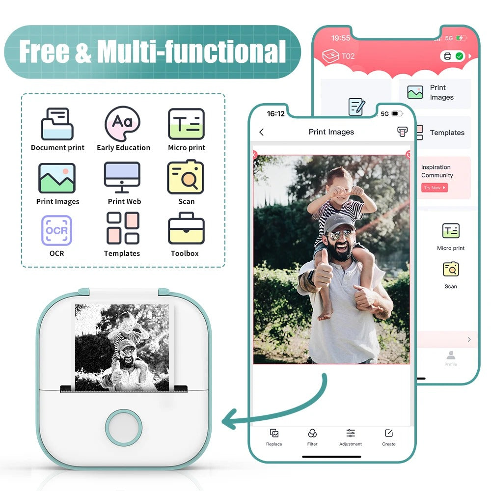Taşınabilir Mini Yazıcı Nova Print Anında Fotoğraf Yazıcısı