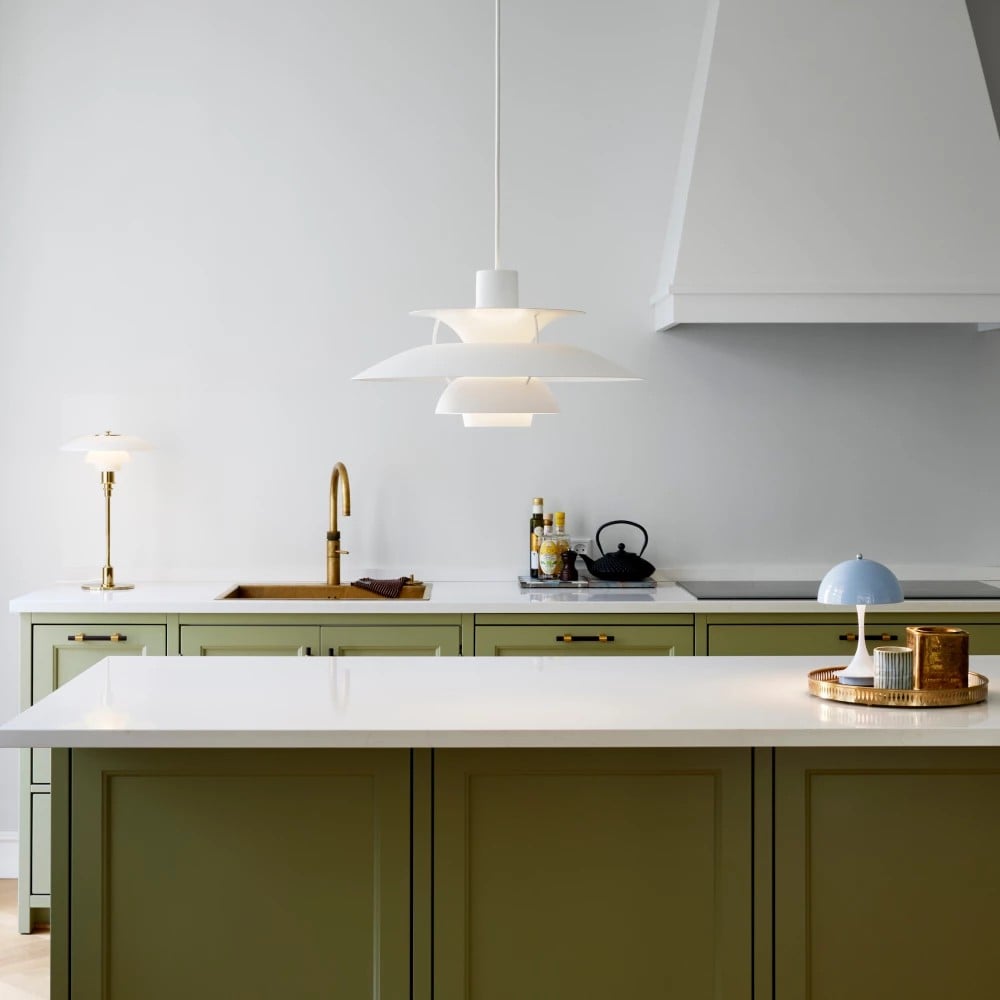Macaron-pendellampe — metallskjerm i 15 farger, E27, 30–50 cm