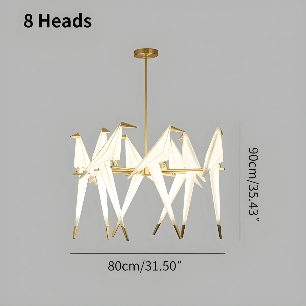 Papierkranich-Vogel-Kronleuchter für Esszimmer - Orntli