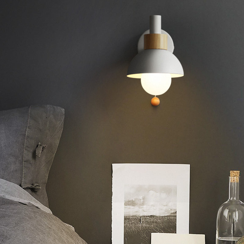 Valentina Modern LED Wall Lamp — Metal Glass, White/Yellow/Pink/Green Finish