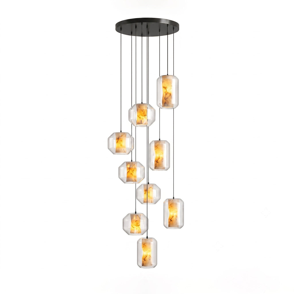 Alabaster Glass Cylinder Pendant Light - Vakkerlight