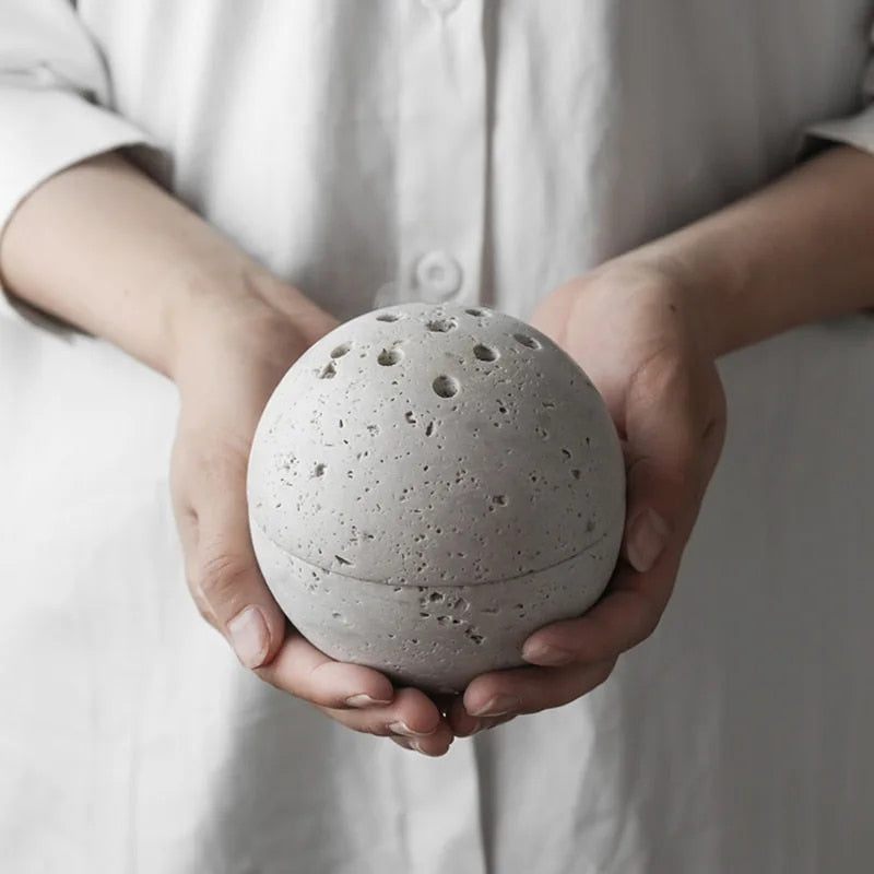 מפיץ קטורת מאבן מערת שיש טבעית - 7 צבעים