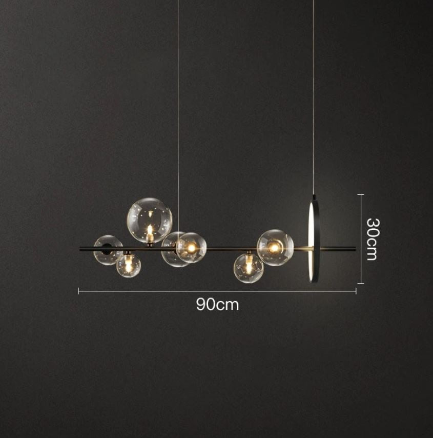 Lampadario a Bolle di Vetro