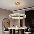 Kristy Round Crystal Chandelier — Clear Pendant Style