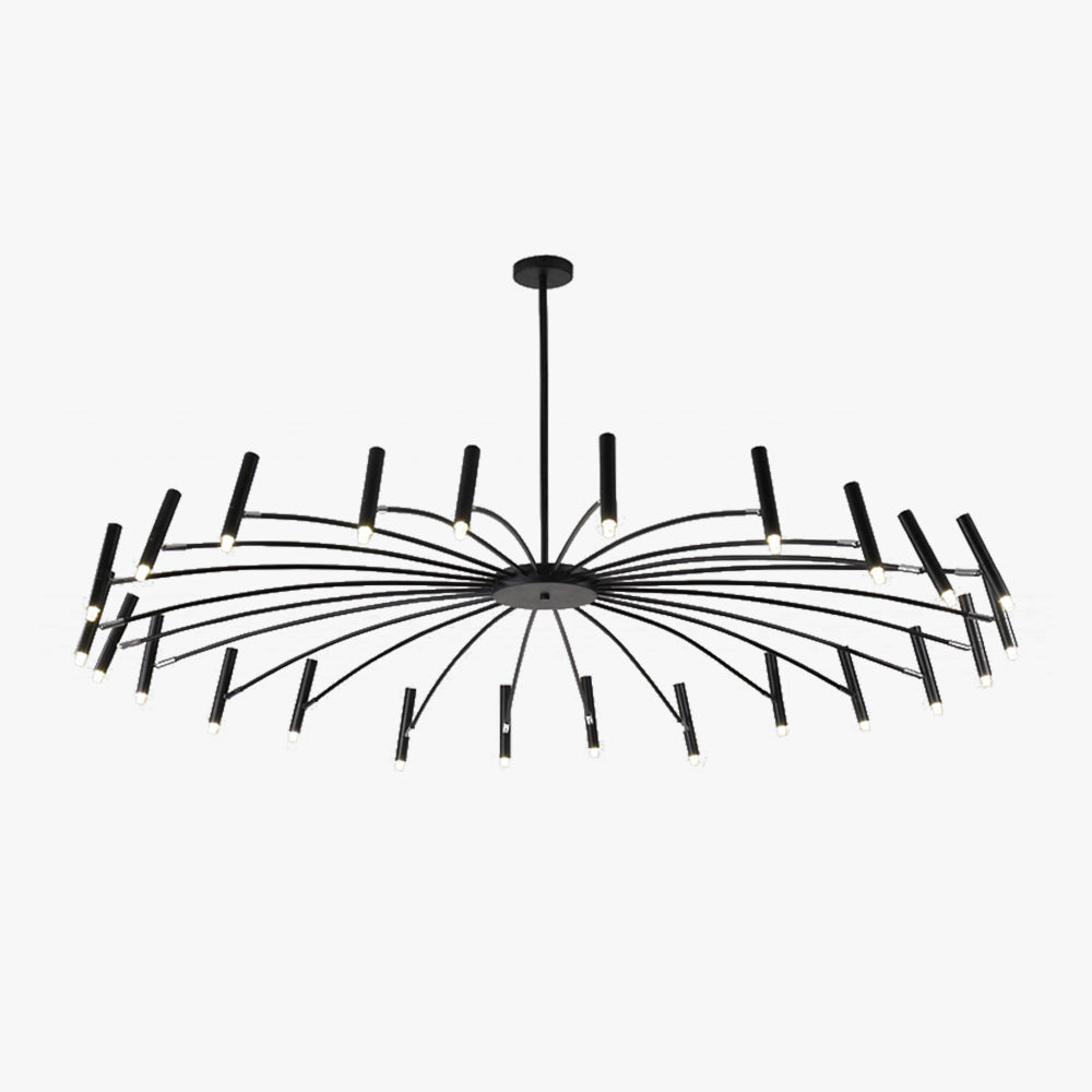 Arisha Modern Blown Linear Metal Multi-heads Chandelier - Neutralighting