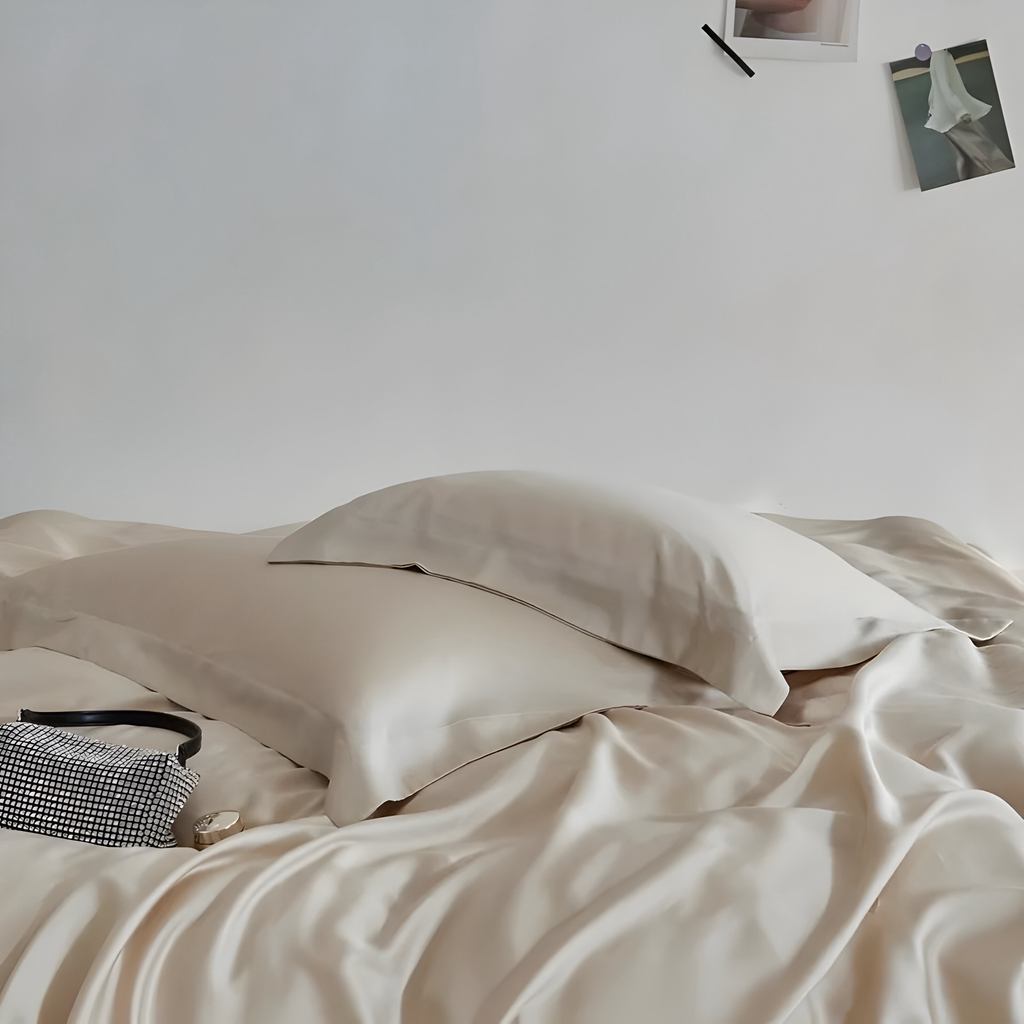 סט סדינים שטוחים ויסטרלי לייאוצ'ל אקליפטוס לשינה משי