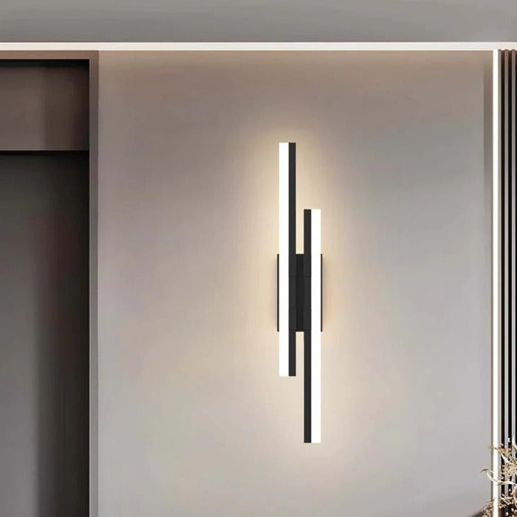 Moderne LED-væglampe – lange lyssprosser